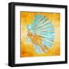 Shell On Yellow-null-Framed Art Print