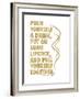 Pour Yourself Drink Golden White-Amy Brinkman-Framed Art Print