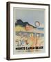 Monte Carlo Beach, 1931-Vintage Poster-Framed Art Print