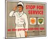 Shell Stop for Service-null-Mounted Art Print