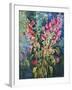 Hollyhock Summer-Malva-Framed Giclee Print