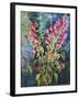 Hollyhock Summer-Malva-Framed Giclee Print