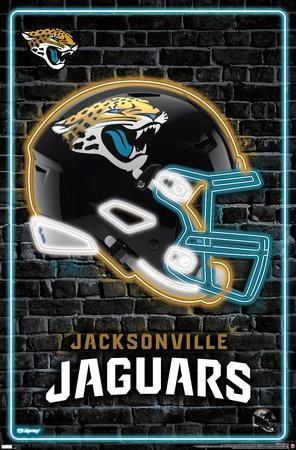 NFL Jacksonville Jaguars - Neon Helmet 23' Print - Trends International