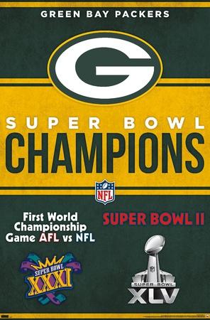 NFL Green Bay Packers - Champions 23' Print - Trends International
