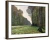 The Road to Bas-Breau, Fontainebleau, circa 1865-Claude Monet-Framed Giclee Print