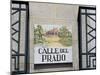 Close-Up of a Tile Street Sign, Calle Del Prado, Centro, Madrid, Spain-Richard Nebesky-Mounted Photographic Print