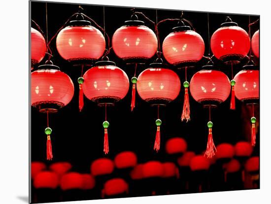 Lanterns in Chinese Temple, Kuala Lumpur, Malaysia-Jay Sturdevant-Mounted Photographic Print