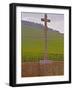 Stone Cross Marking the Grand Cru Vineyards, Romanee Conti and Richebourg, Vosne, Bourgogne, France-Per Karlsson-Framed Photographic Print