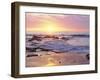 Sunset Cliffs Beach on the Pacific Ocean at Sunset, San Diego, California, USA-Christopher Talbot Frank-Framed Photographic Print