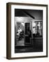 Small Town Barber Grover Cleveland Kohl Working in His Shop at Night-Alfred Eisenstaedt-Framed Photographic Print