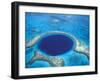 Aerial View of Blue Hole at Lighthouse Reef, Belize-Greg Johnston-Framed Photographic Print