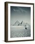 Camel and Giza Pyramids, Giza, Cairo, Egypt-Jon Arnold-Framed Photographic Print