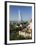 Mina a Salam and Burj Al Arab Hotels, Dubai, United Arab Emirates-Peter Adams-Framed Photographic Print