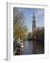 Westerkerk Church and the Prinsengracht Canal, Amsterdam, Netherlands, Europe-Amanda Hall-Framed Photographic Print