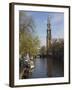 Westerkerk Church and the Prinsengracht Canal, Amsterdam, Netherlands, Europe-Amanda Hall-Framed Photographic Print