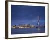 Erasmus Suspension Bridge, Rotterdam, Holland-Michele Falzone-Framed Photographic Print