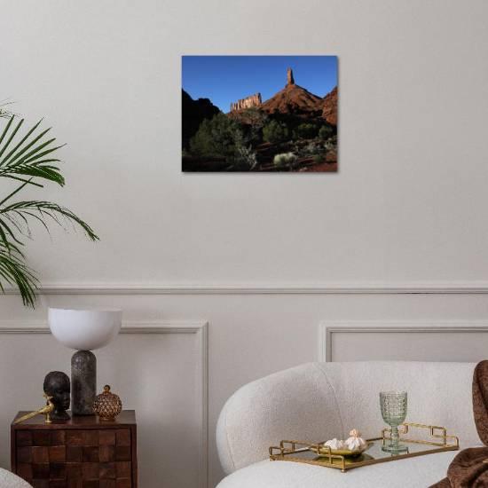 The Sandstone Spire of Castleton Tower Dominates the Castle Valley ...