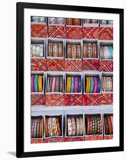 Colourful Braclets for Sale in a Shop in Jaipur, Rajasthan, India-Gavin Hellier-Framed Photographic Print