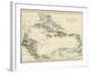 Map of West Indies and the Caribbean Sea, 1800s-null-Framed Giclee Print