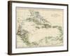 Map of West Indies and the Caribbean Sea, 1800s-null-Framed Giclee Print