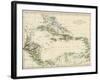 Map of West Indies and the Caribbean Sea, 1800s-null-Framed Giclee Print