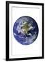 Planet Earth Western Hemisphere on White-null-Framed Photo