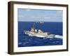 Guided-missile Destroyer USS William P. Lawrence in the Pacific Ocean-Stocktrek Images-Framed Photographic Print