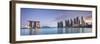 Singapore, Marina and City Skyline-Michele Falzone-Framed Photographic Print