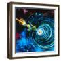 Artwork of Bussard RamScoop Starship-Julian Baum-Framed Premium Photographic Print