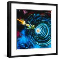 Artwork of Bussard RamScoop Starship-Julian Baum-Framed Premium Photographic Print