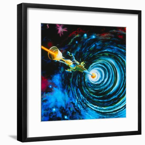 Artwork of Bussard RamScoop Starship-Julian Baum-Framed Premium Photographic Print