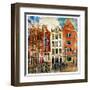 Amsterdam - Artwork In Painting Style-Maugli-l-Framed Art Print