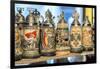 Beer Steins for Sale, Rothenburg, Germany-Jim Engelbrecht-Framed Photographic Print