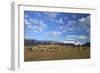 Castelrigg Megalithic Stone Circle in Winter with Helvellyn Range Behind-Peter Barritt-Framed Photographic Print