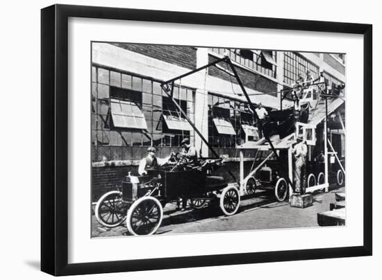 A Ford Motor Company Assembly Line, 1913-null-Framed Photographic Print