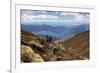 Tongariro Alpine Crossing with View of Lake Taupo-Stuart-Framed Photographic Print