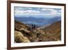 Tongariro Alpine Crossing with View of Lake Taupo-Stuart-Framed Photographic Print