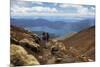 Tongariro Alpine Crossing with View of Lake Taupo-Stuart-Mounted Photographic Print