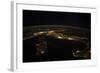 Nighttime Panorama Showing City Lights of Europe-null-Framed Photographic Print