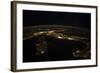 Nighttime Panorama Showing City Lights of Europe-null-Framed Photographic Print
