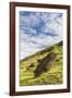 Moai Sculptures in Various Stages of Completion at Rano Raraku-Michael Nolan-Framed Photographic Print