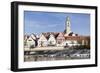 Municipal Church of Stadtkirche St. Laurentius, Nurtingen, Neckar River-Marcus Lange-Framed Photographic Print