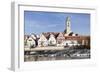 Municipal Church of Stadtkirche St. Laurentius, Nurtingen, Neckar River-Marcus Lange-Framed Photographic Print