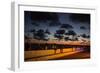 People Sitting on a Wall in Salvador at Dusk-Alex Saberi-Framed Photographic Print