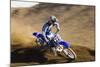 Motocross Racer on Dirt Track-null-Mounted Photo