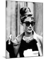 Breakfast at Tiffany's, Audrey Hepburn Eating Between Scenes on Set, 1961-null-Mounted Photo