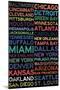 National Football League Cities Colorful-null-Mounted Poster