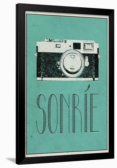 Sonrie (Spanish -  Smile)-null-Framed Standard Poster