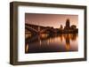 Third Avenue Bridge, Mississippi River, Minneapolis, Minnesota, USA-Walter Bibikow-Framed Photographic Print