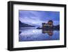 Twilight over Eilean Donan Castle on Loch Duich, Dornie, Scotland. Winter (November)-Adam Burton-Framed Photographic Print